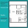 Clearwater Square Apartments Studio Floor Plan